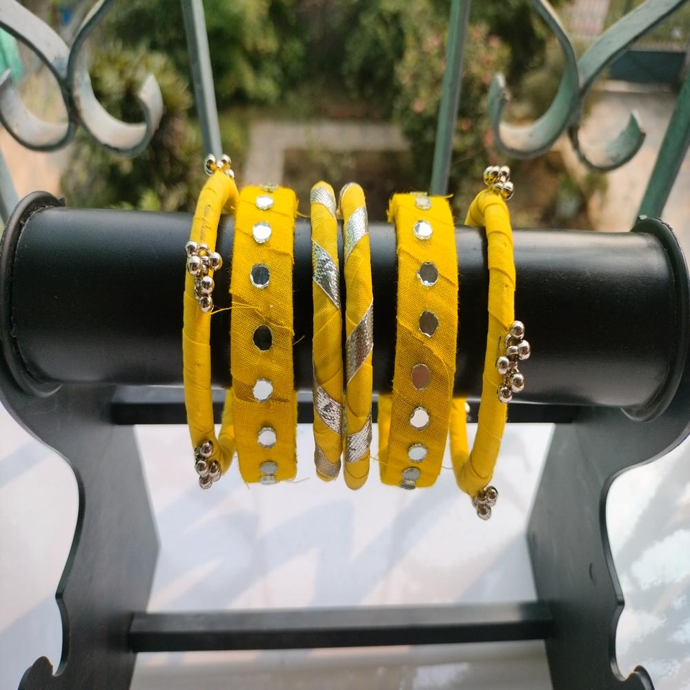 Handmade Fabric Bangles - Size: 2.6