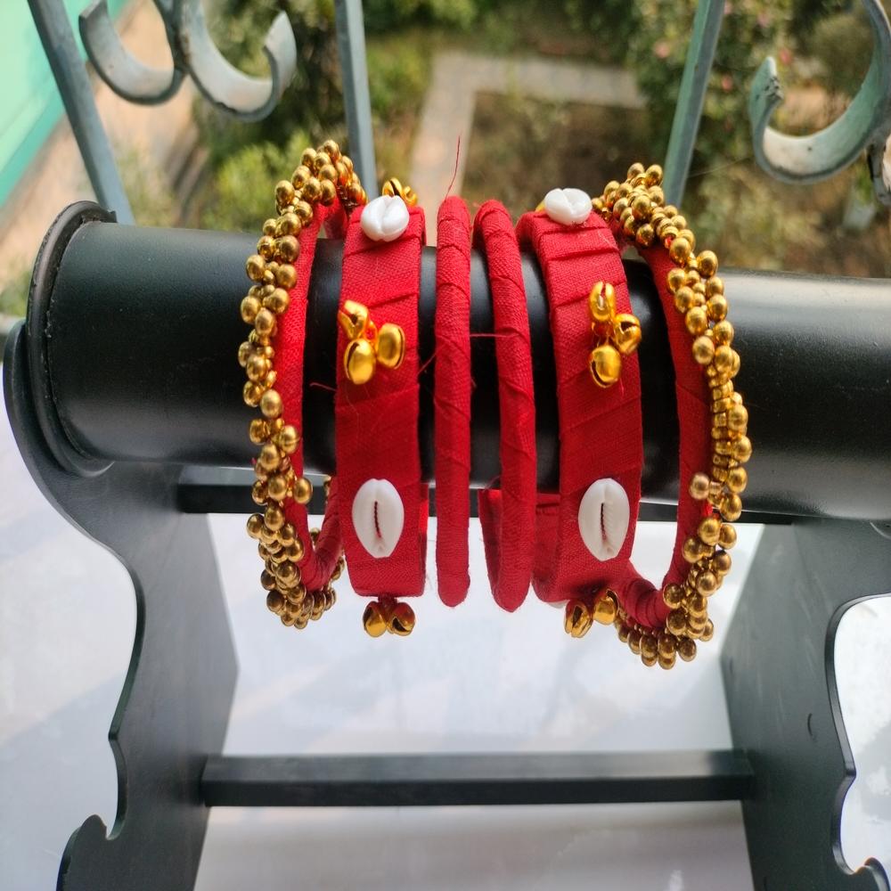 Handmade Fabric Bangles - Size: 2.6