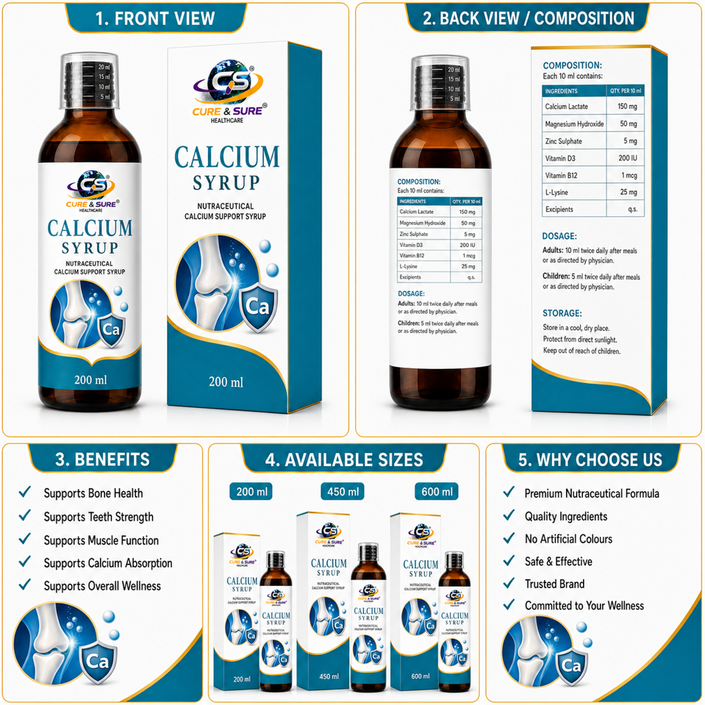 Nutraceutical Calcium Syrup Third Party Manufacturing