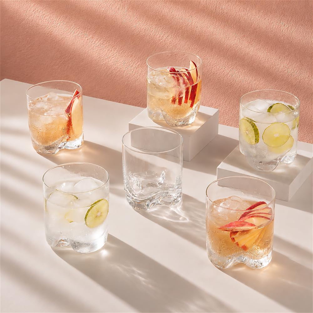 Borosil 275ml x 6pc Orion Glass Tumbler Set | Stylish Drinking Glasses for Water, Juice & Soft Drinks | Elegant Glassware for Home, Parties & Gifting BGFGSD00052 