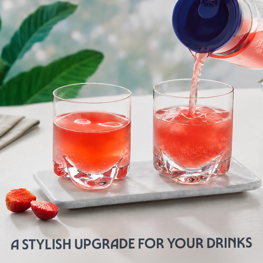 Borosil 275ml x 6pc Orion Glass Tumbler Set | Stylish Drinking Glasses for Water, Juice & Soft Drinks | Elegant Glassware for Home, Parties & Gifting BGFGSD00052 