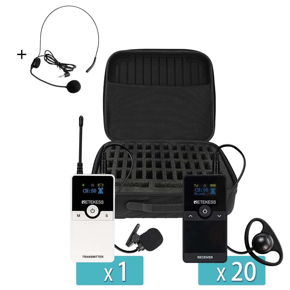 TT116 Plant Tour Headsets for Plant Tours, Factory Visit, Church & Internal Company Use with 30 Slot Charging Case