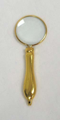 सोने के फिनिश के साथ बढ़ाने वाला लेंस