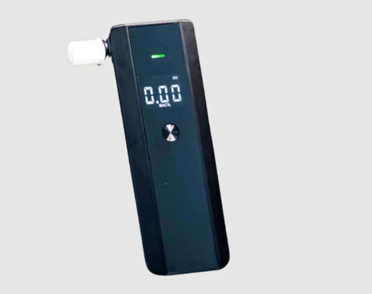 AMRUTHA188 Alcohol Breath Analyzer - Slim Battery Powered, Fuel Cell Sensor | Digital LED, Replaceable Mouthpiece, Single Button Operation