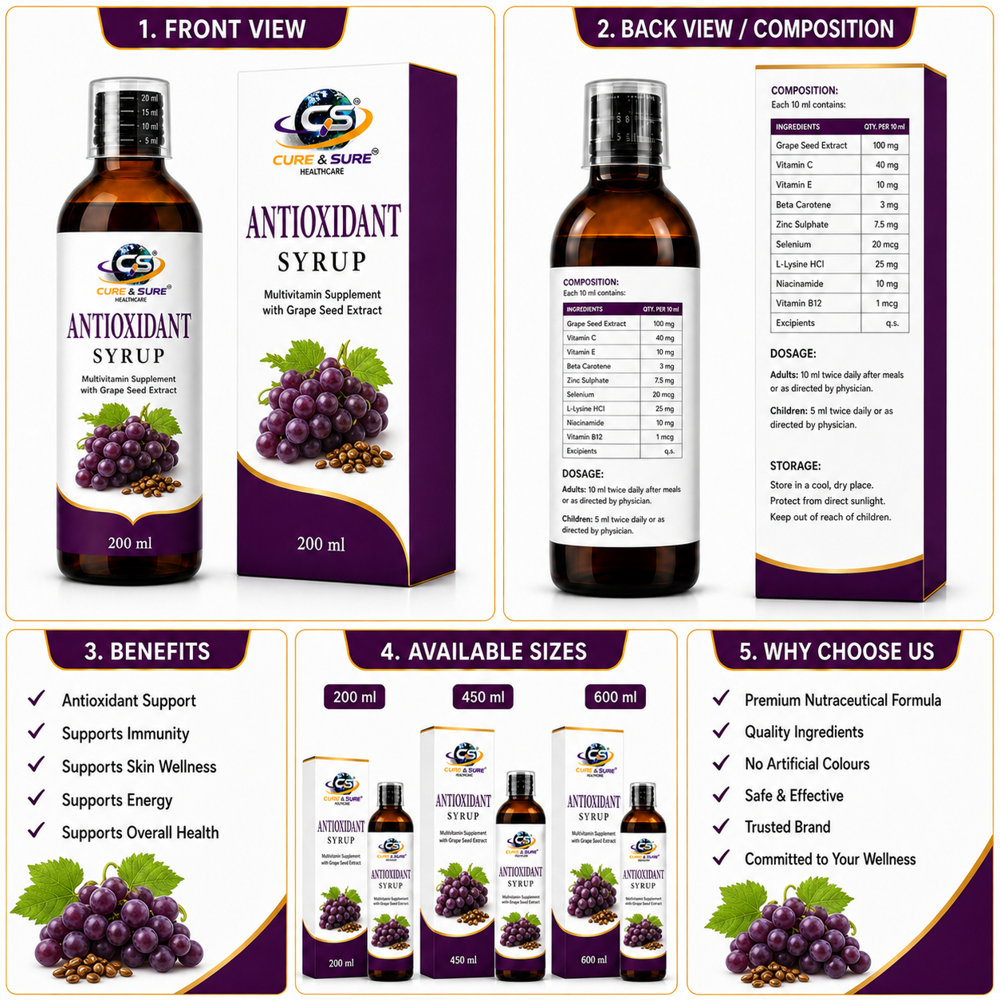 Nutraceuticals Antioxidant Multivitamin WITH Grape Seed Extract Third Party Manufacturing