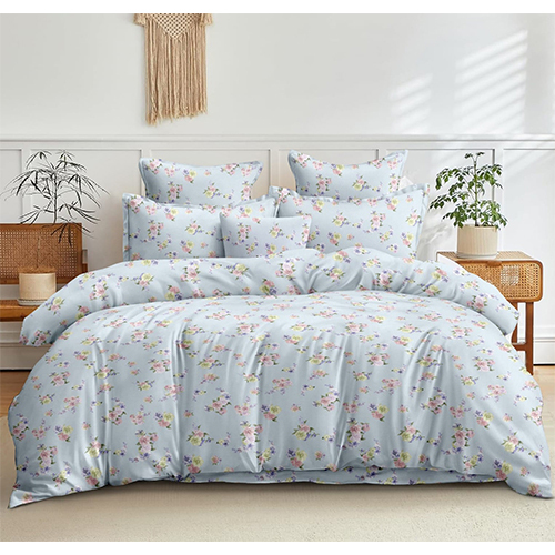 queen glace cotton printed bedsheet