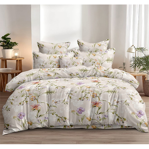 Glace cotton printed bedsheet