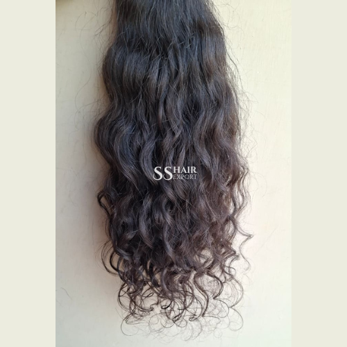 Natural Curly I-Tip Hair Extensions 22in | 100 strand Human hair natural black color Salon Ready