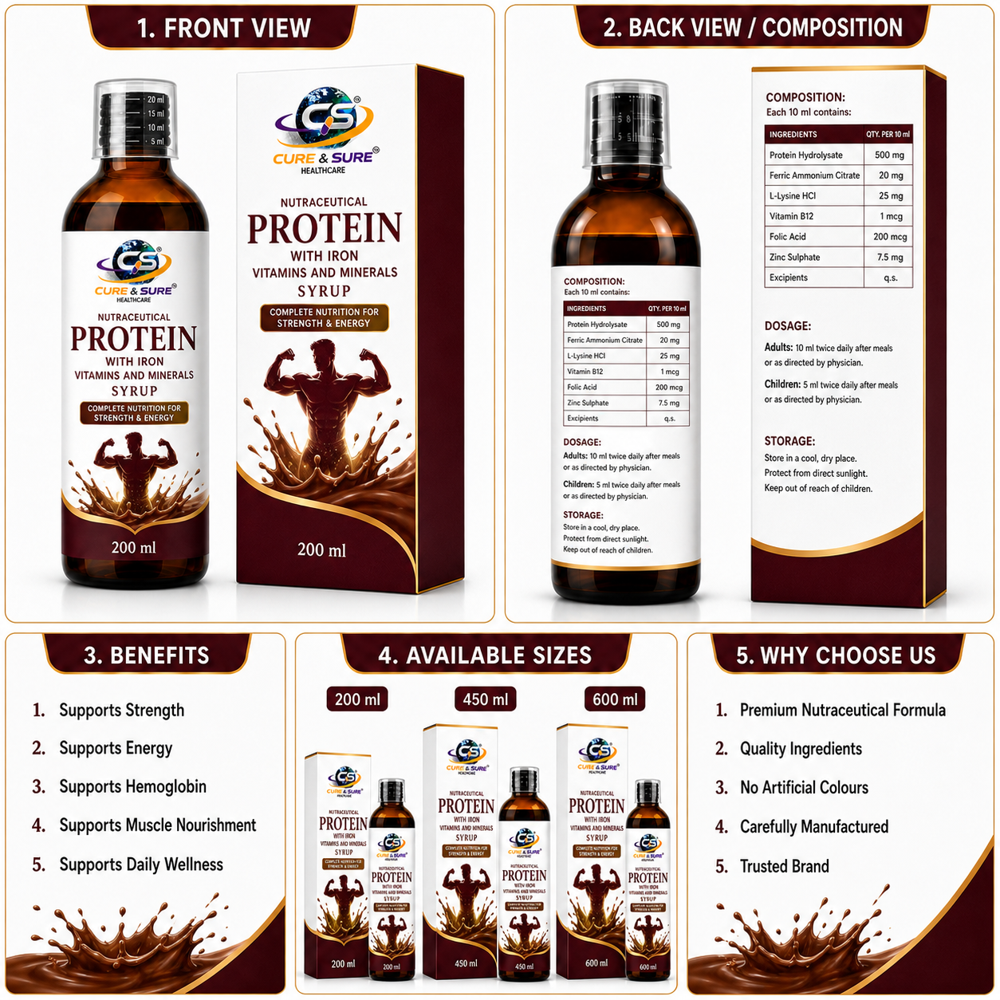 Nutraceuticals Protein With Iron, Vitamin And Minerals Third party Manufacturing
