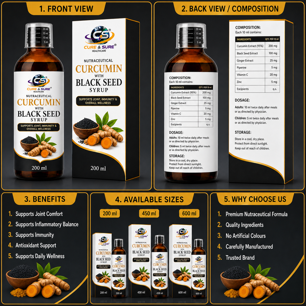Nutraceutical Curcumin With Black Seed Third Party Maanufacturing