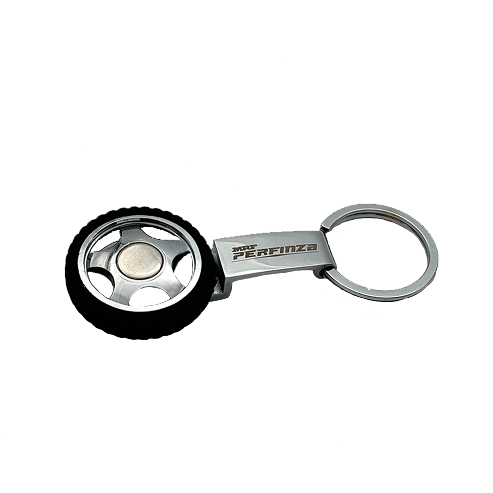 Metal Tyre Keychian - Color: Silver