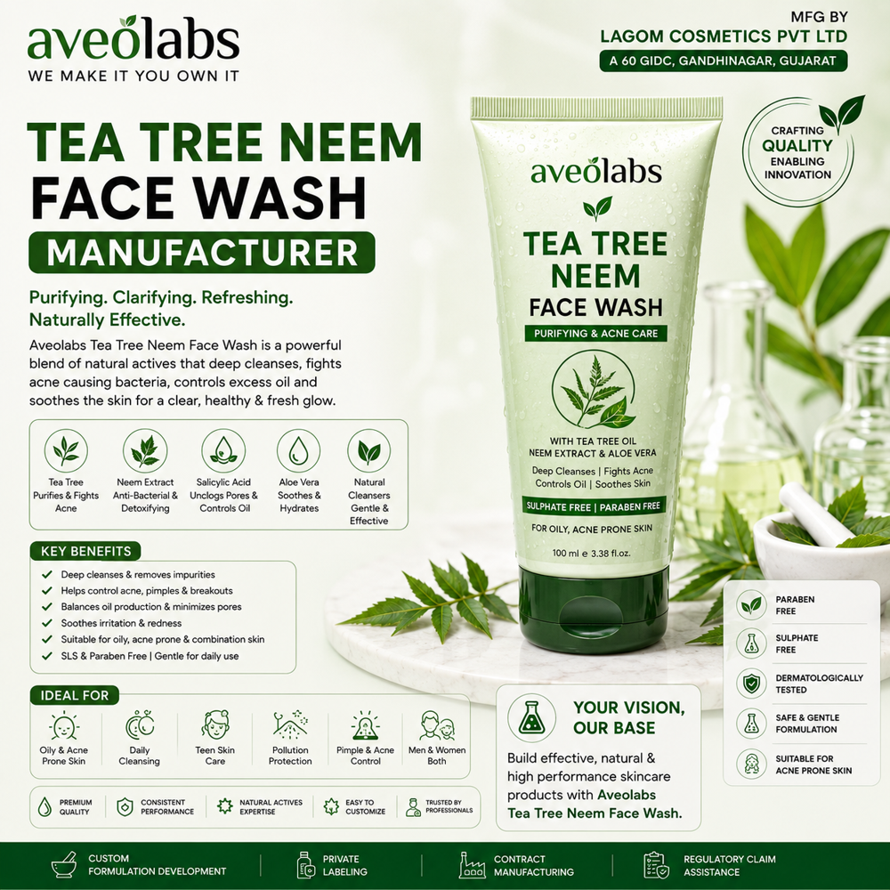 Tea Tree Neem Face Wash Manufacturer