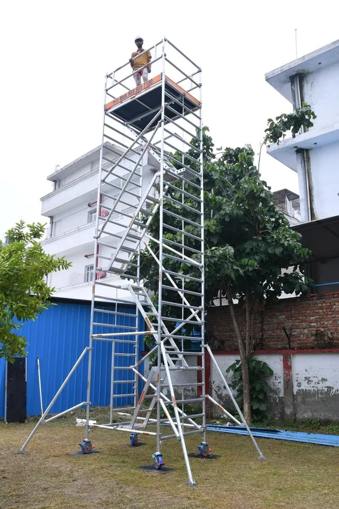 Double Width Mobile Aluminium Scaffolding Tower 