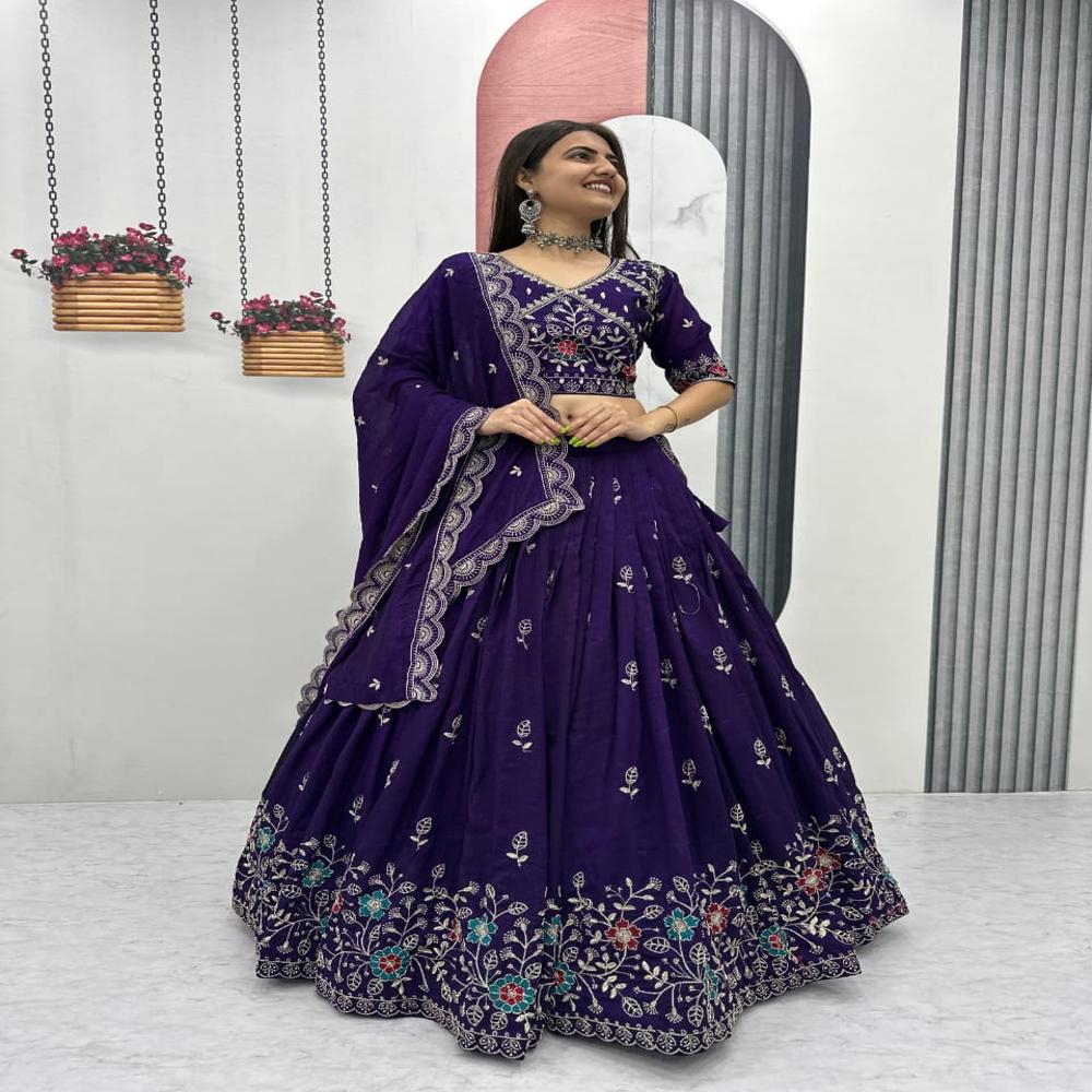 Purple Lehnga Choli