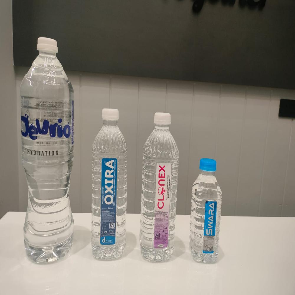 Water Bottle Silver labels