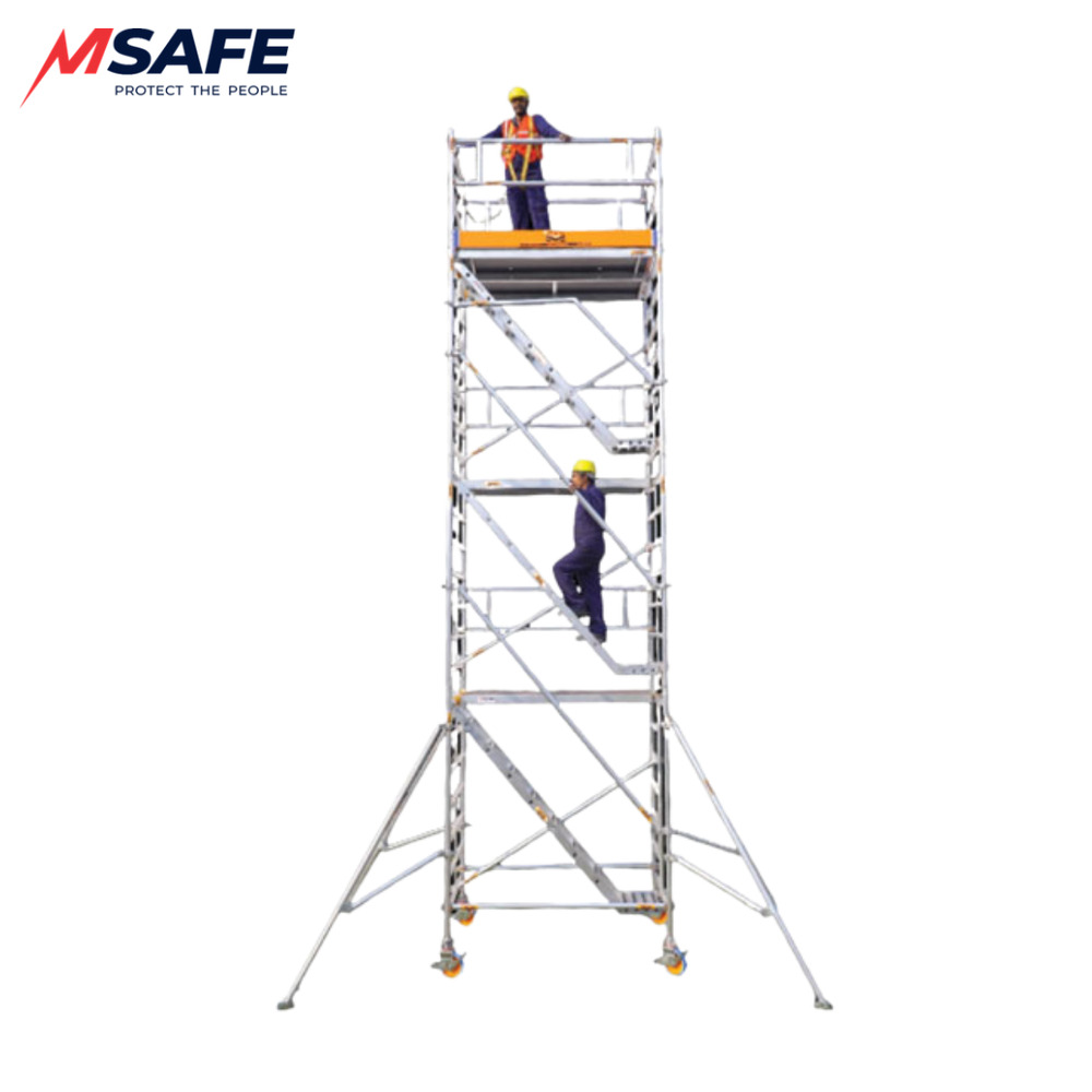 Double Width Msafe Fit Stairway Aluminum Scaffolding 
