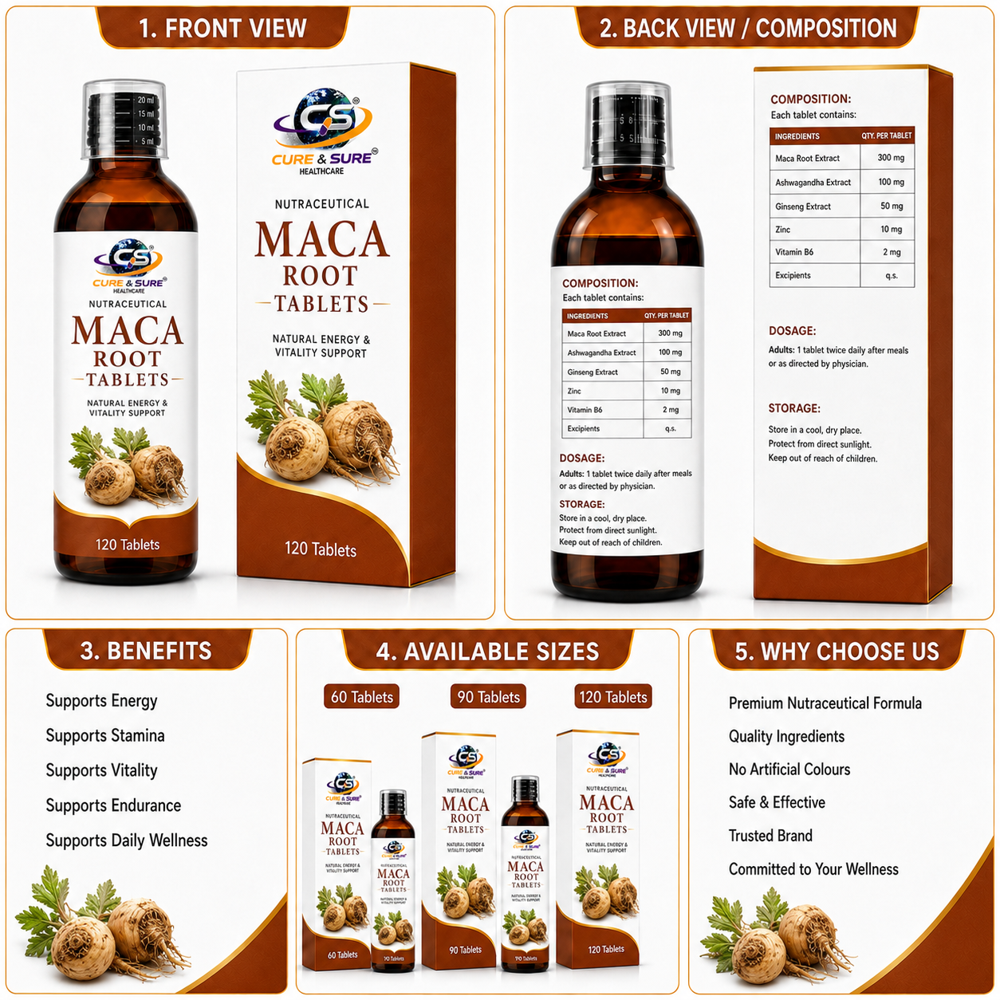Nutraceuticals Maca Root Tablets Third Party Manufacturing - Age Group: Adults