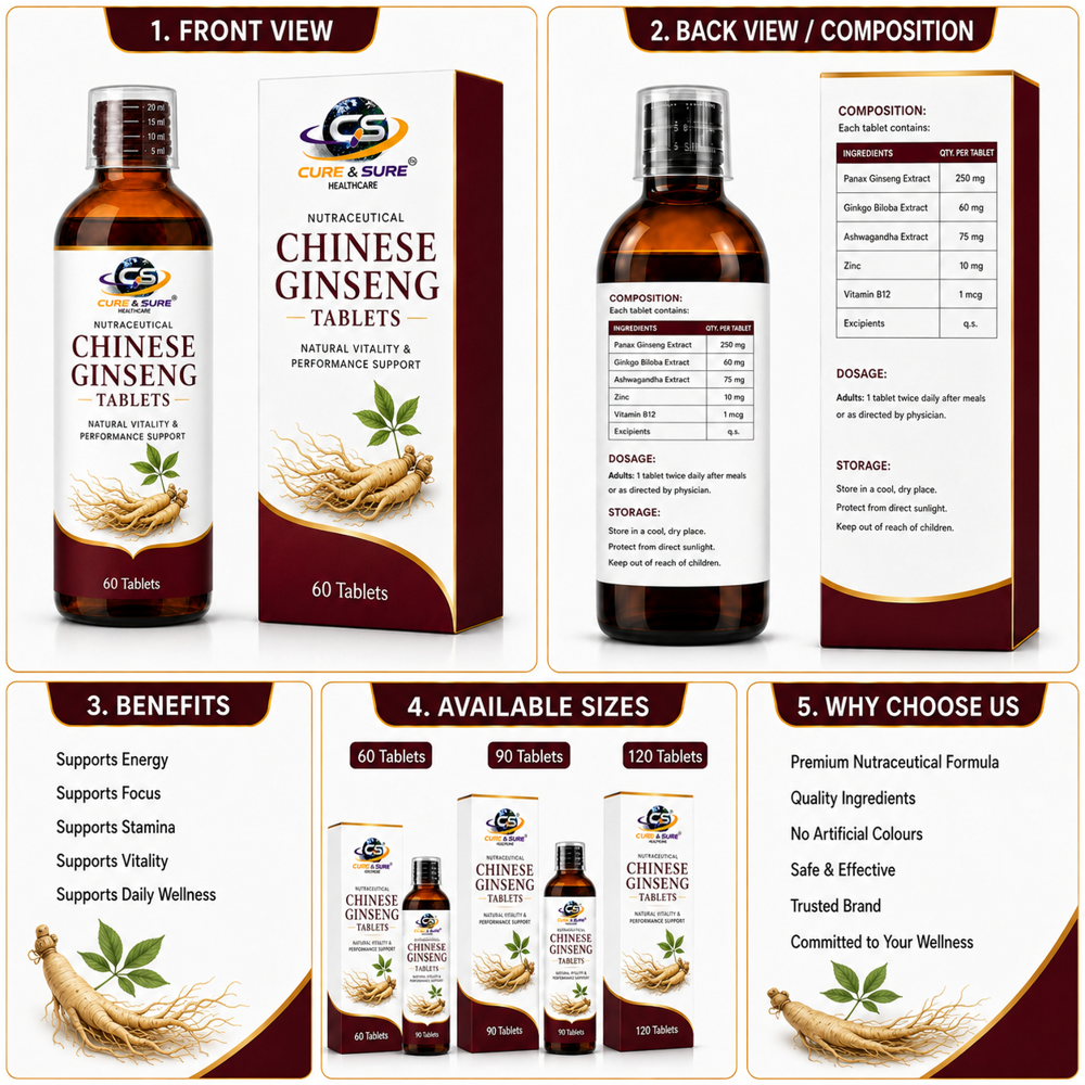 Nutraceuticals Chinese Ginseng Tablets Third Party Manufacturing