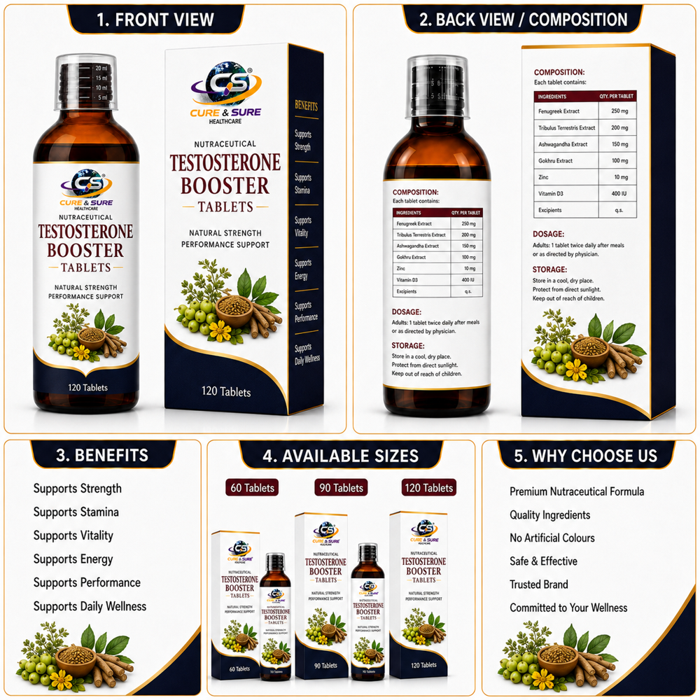 Nutraceutical TOSTORONE Booster Tablets Third Party Manufacturing