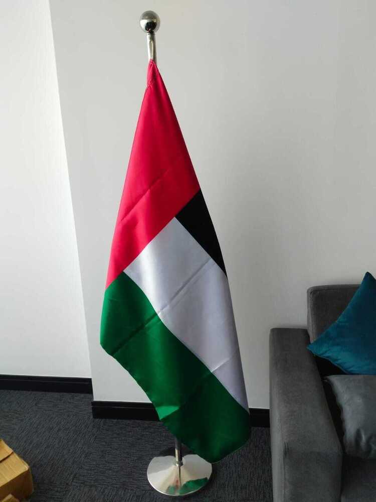 Indoor flag pole conference flag