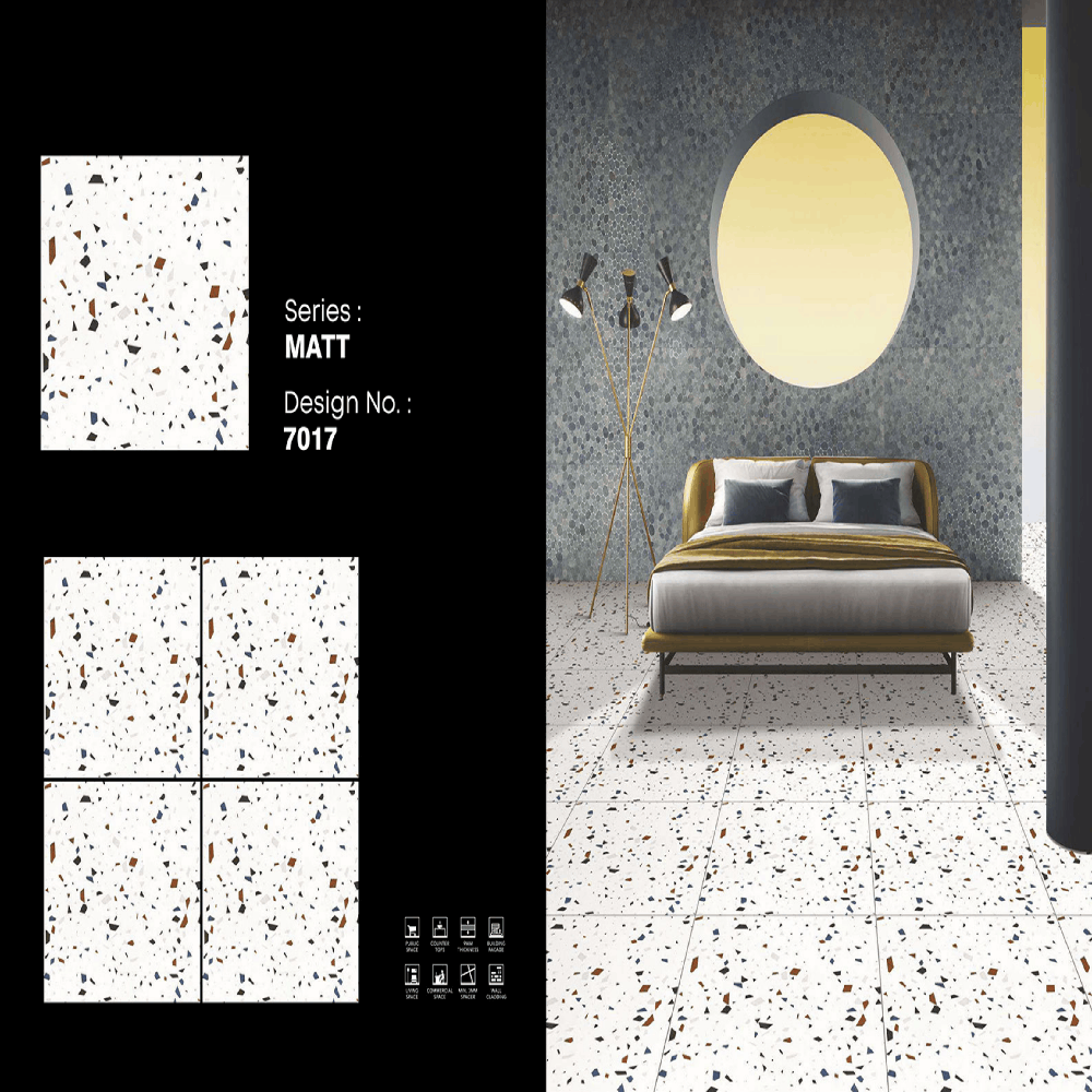 Rustic Porcelain Tiles - Color: White