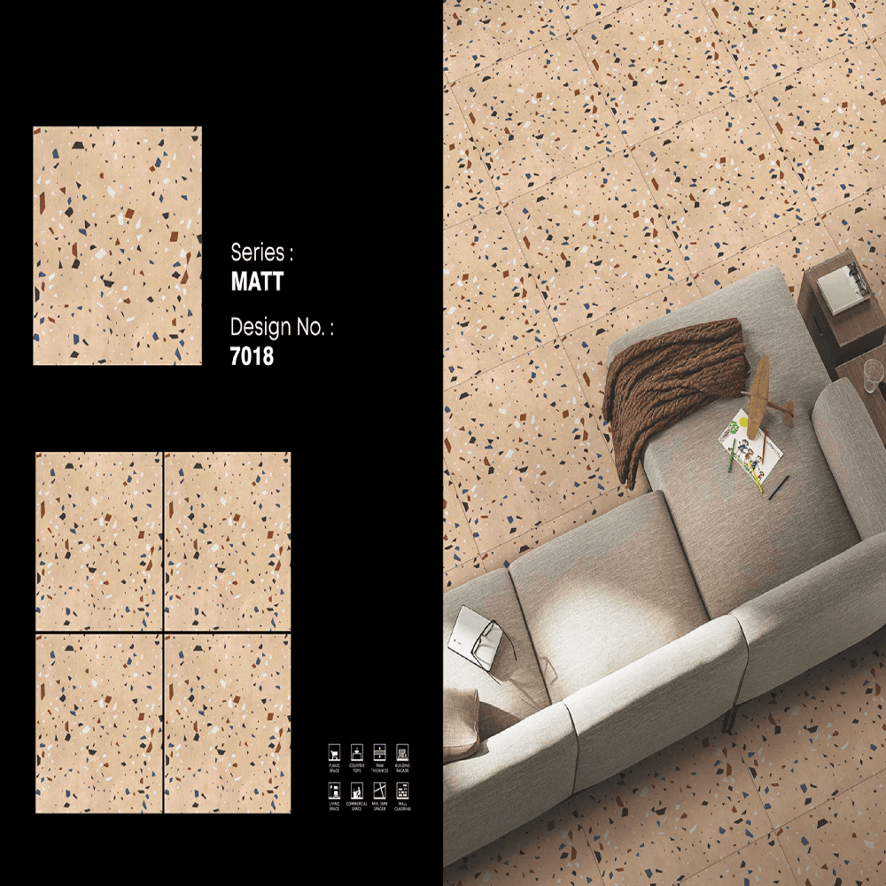 Rustic Porcelain Tiles - Color: White