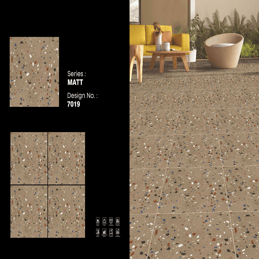Rustic Porcelain Tiles - Color: White