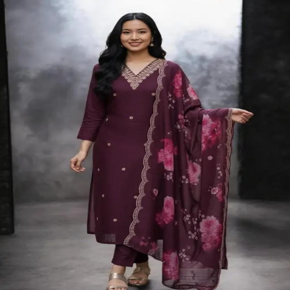 WOMEN 3 PCS PARTY WEAR SUIT