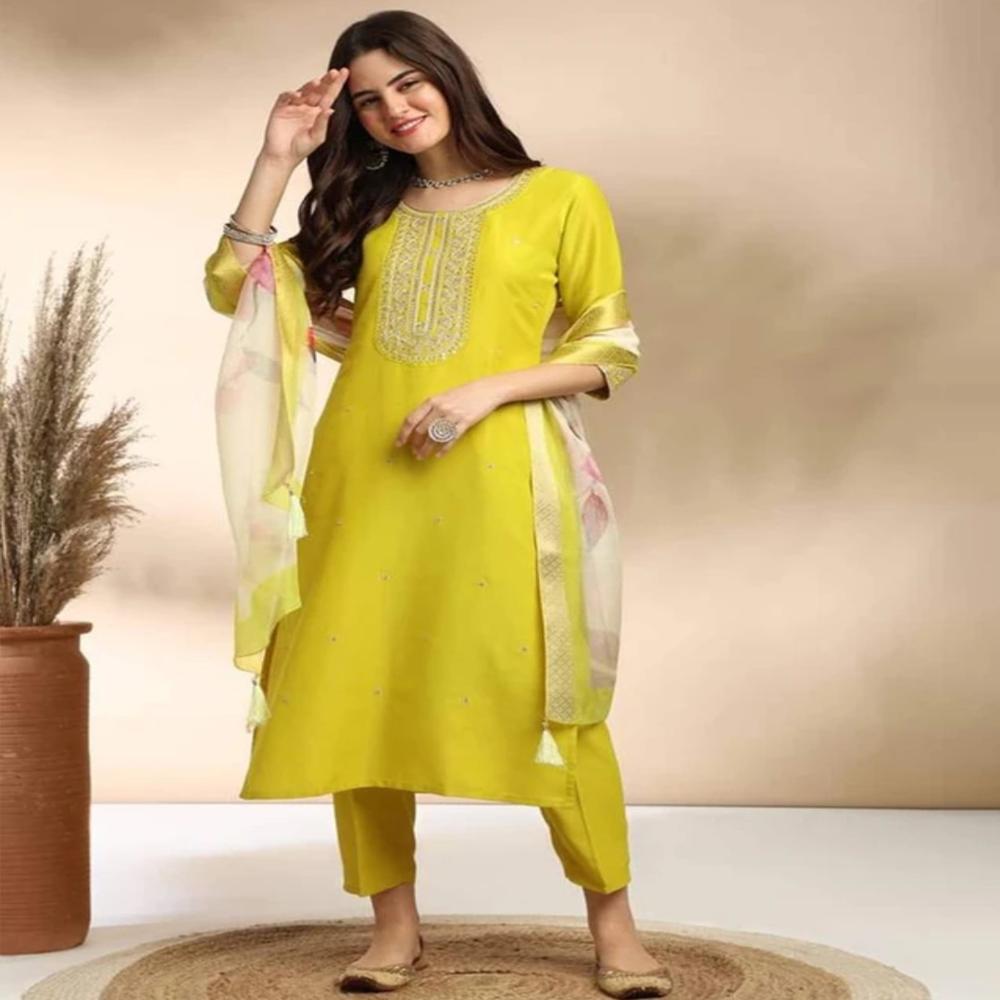 WOMEN 3 PCS PARTY WEAR SUIT