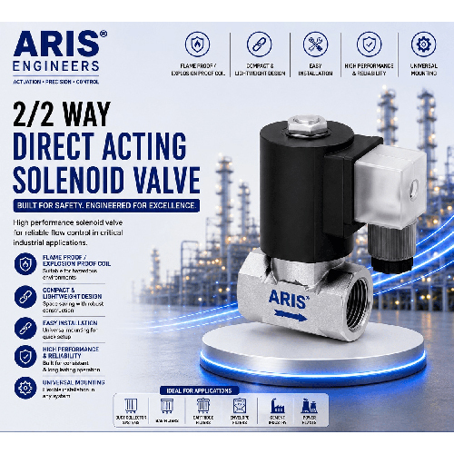 ARIS 2-2 WAY DIRECT ACTING SOLENOID VALVE