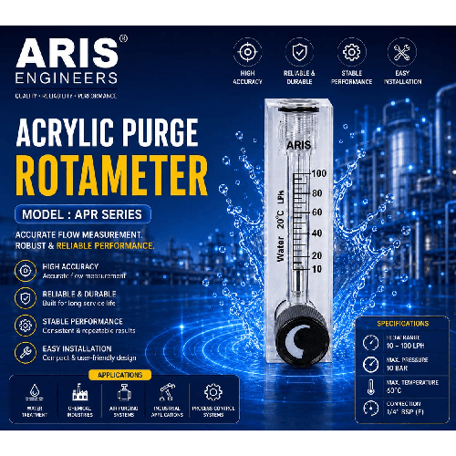 ARIS ACRYLIC PURGE ROTAMETER