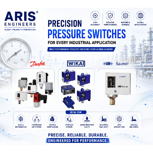 ARIS DANFOSS WIKA BAUMER PRESSURE SWITCHES