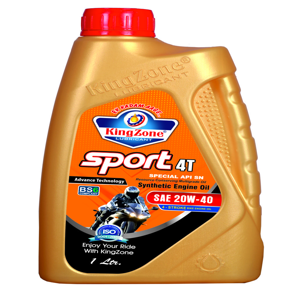 Bike 4 Stroke Engine Oil - 1 Litre Bottle | Golden/red Color, Non-Smell, 4000km Density, Engine Lubrication Protection