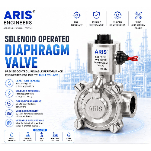ARIS SOLENOID OPERATED DIAPHRAGM VALVE