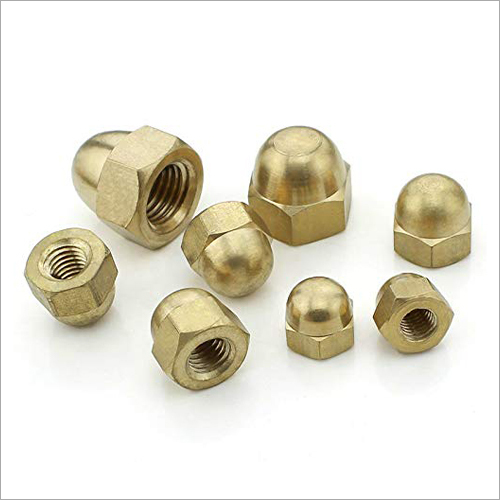30mm Brass Cap Nuts - Color: Light Golden