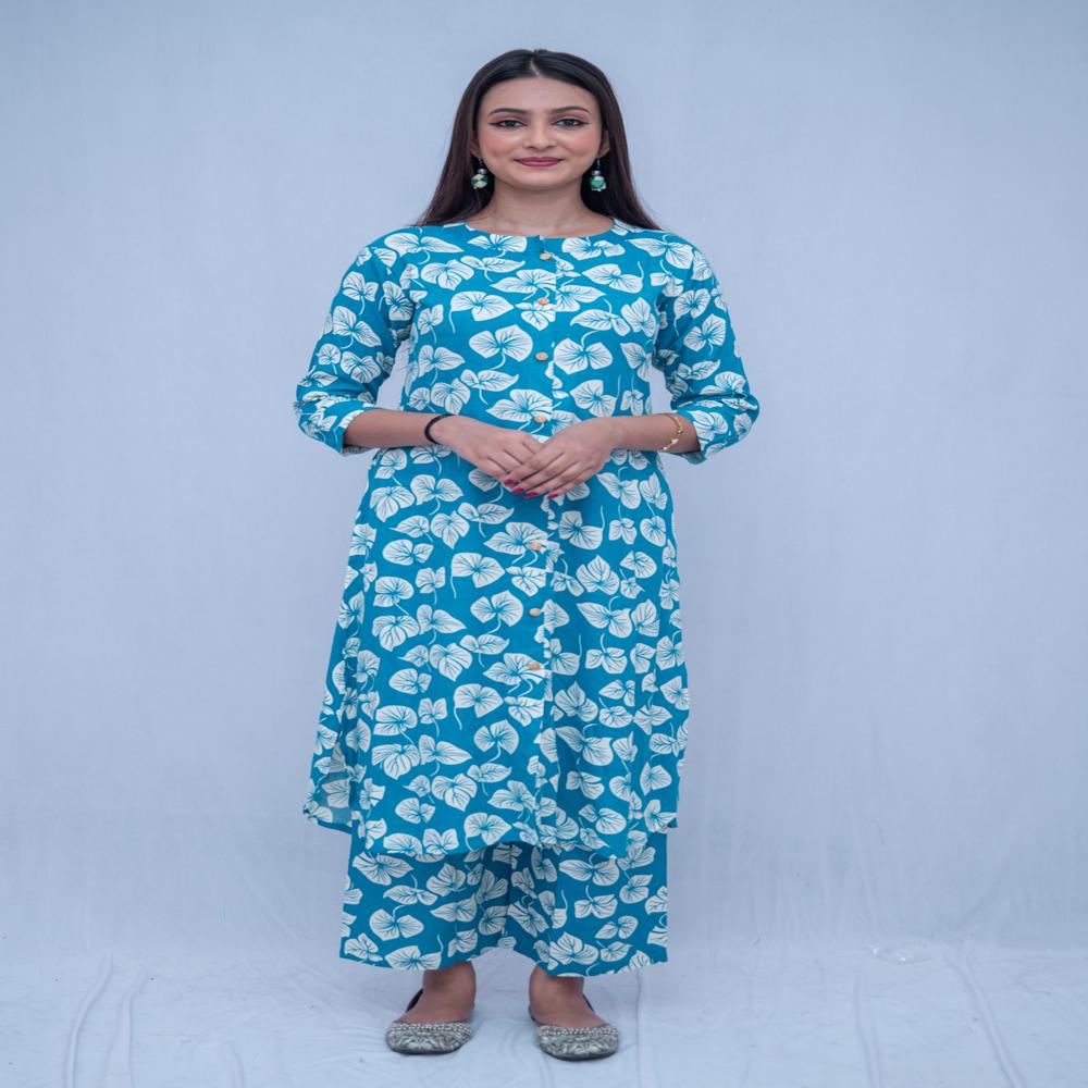 Rayon Two Piece Set Dark Green