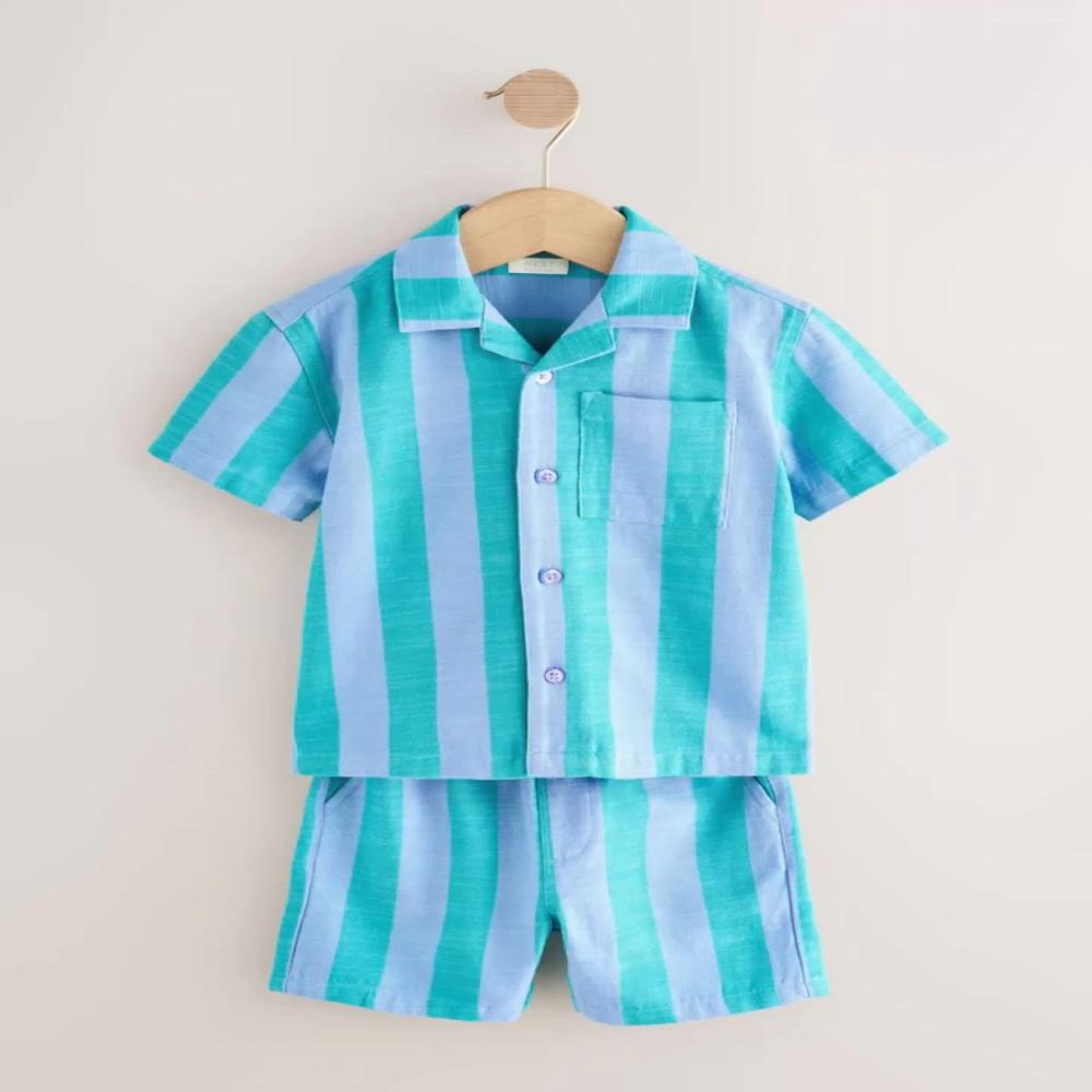 Sky Mint Stripe Set