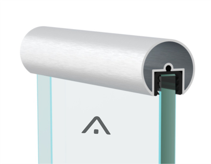 SN HR 38mm Glass Railing Profile
