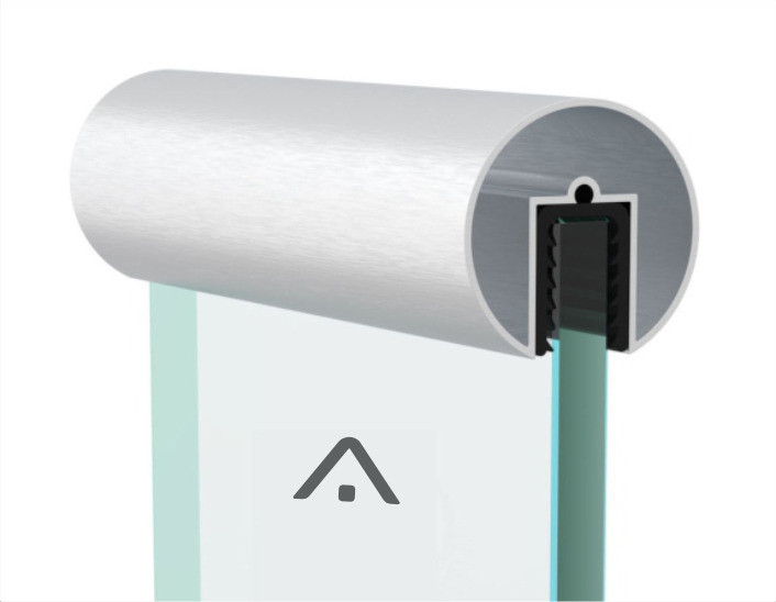 SN HR 50mm Glass Railing Profile