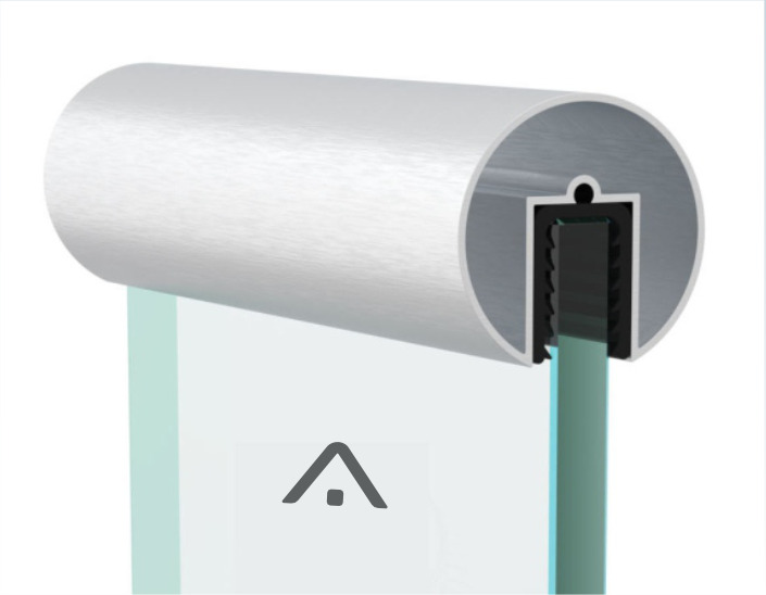SN HR 65mm Glass Railing Profile
