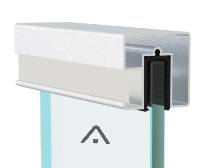 SN HR 50x50 LED 2 Glass Railing Profile