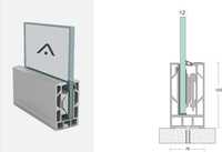 Sn 16 150x70 Aluminum Alloy Glass Interlocking Glazing Profile, Silver/custom Colors, Anodized/powder Coated, Fire-resistant, Thermal Break Option