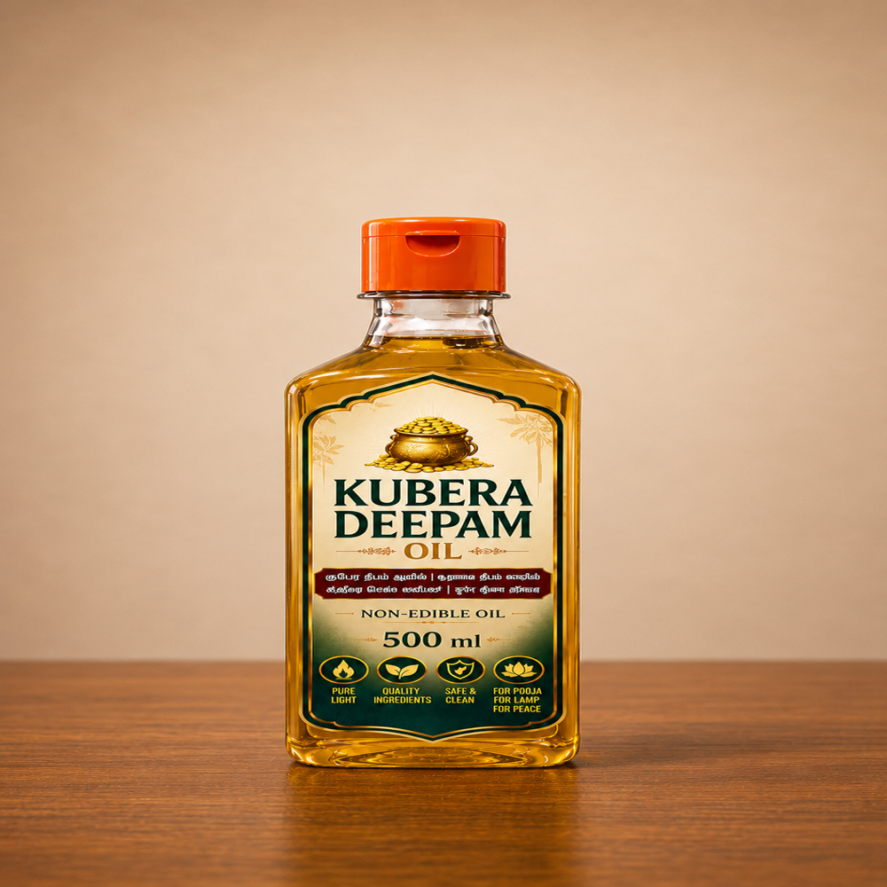 Kubera Lamp Oil 500Ml - Color: Golden Yellow