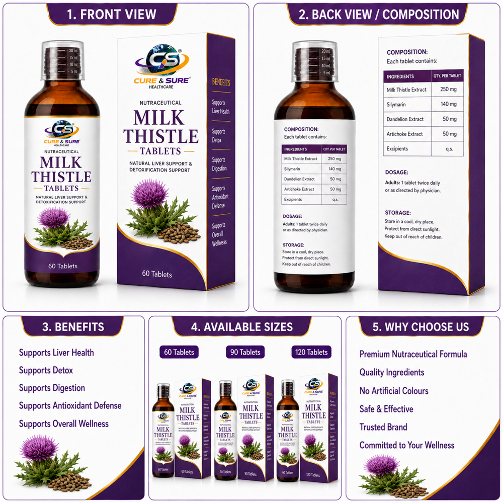 Nutraceuticals Milk Thistle Tablets Third Party Manufacturing