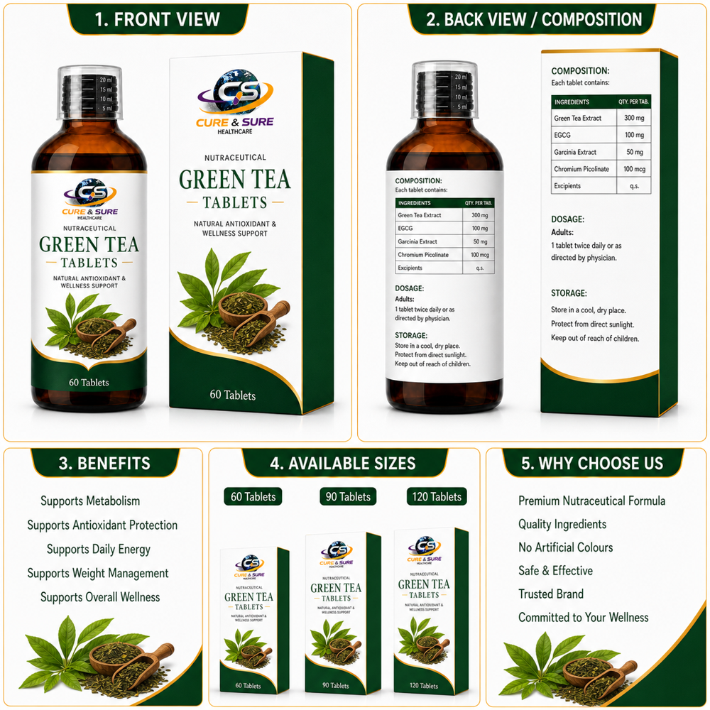 Nutraceuticals Green Tea Tablets Third Party Manufacturing