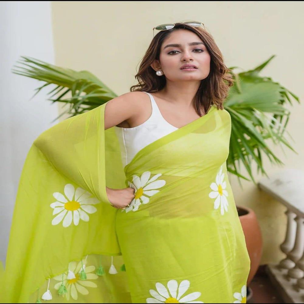 Linen Sarees - Color: As Per Images