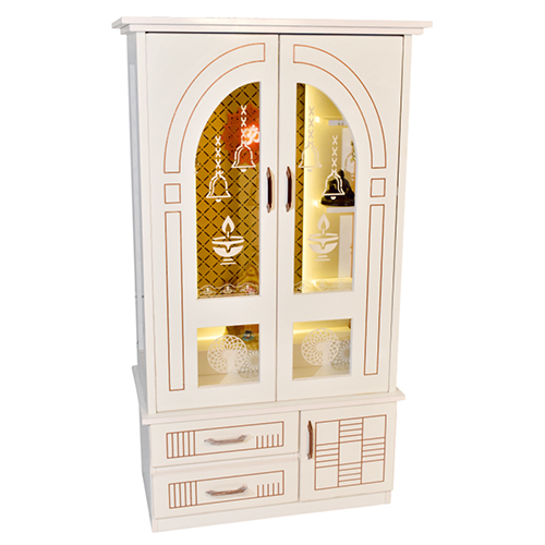 PU-123 With Door Pure Teakwood Temple