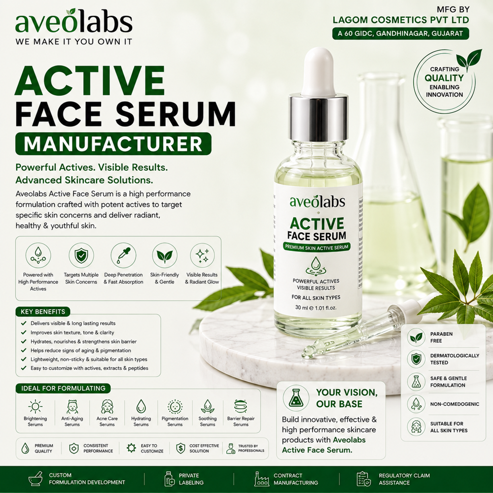 Active Face Serum Manufacturer - Product Type: As Per Product Format