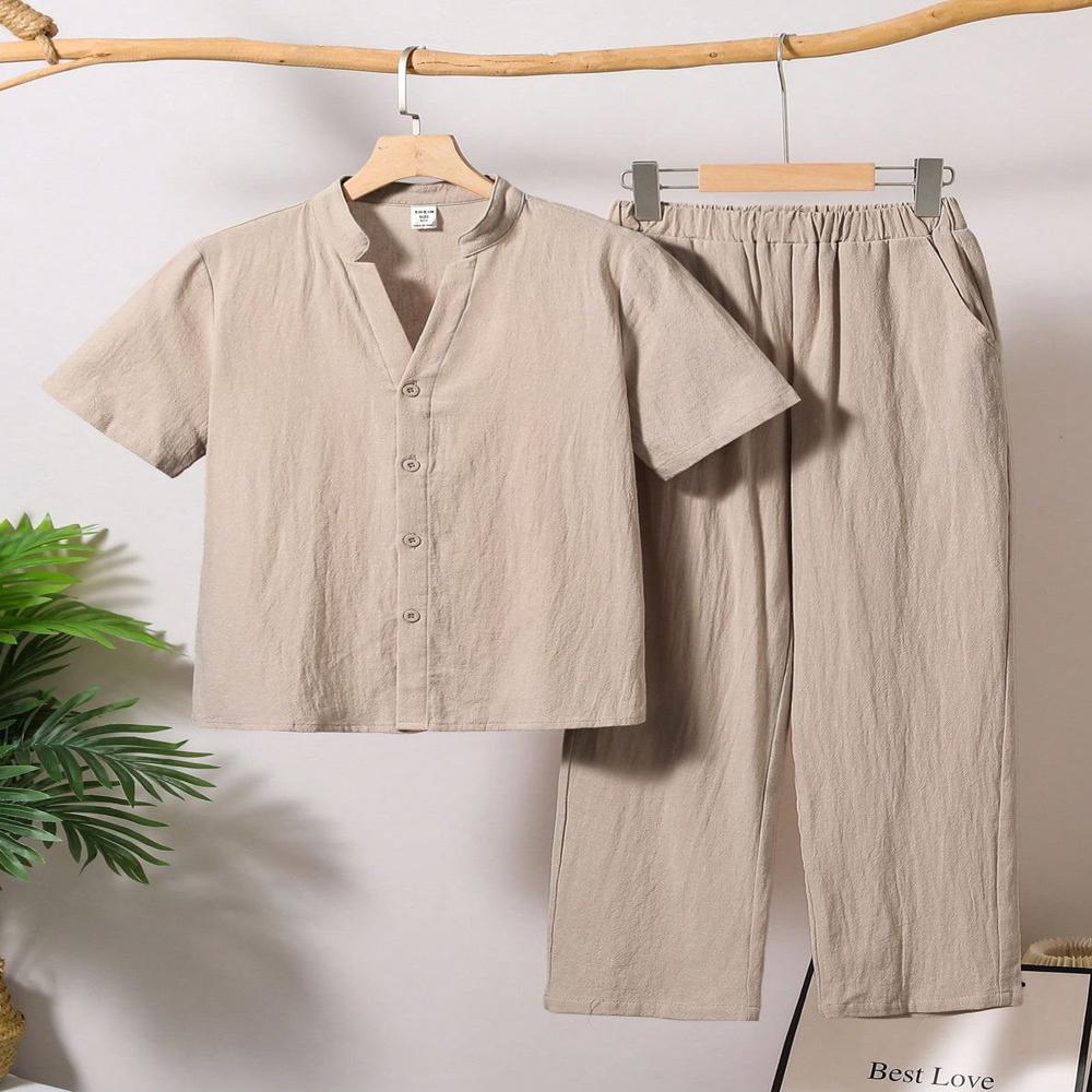 Stone Beige Linen Set