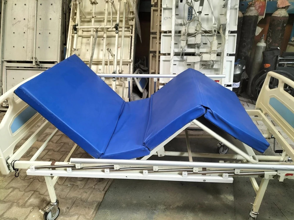 Manual Head & Foot Elevation Hospital Cot with Bed